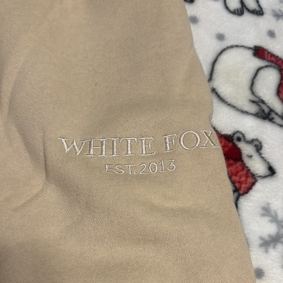 White Fox Beige Sweatpants - Picture 3 of 4